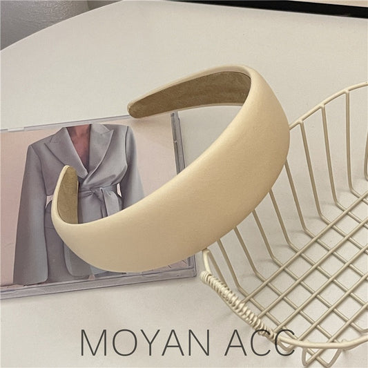 Elegant PU Leather Wide Edge Hair Band