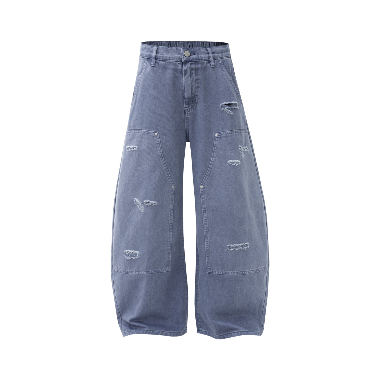Harajuku Style Ripped Jeans - Loose Fit Slimming Pants