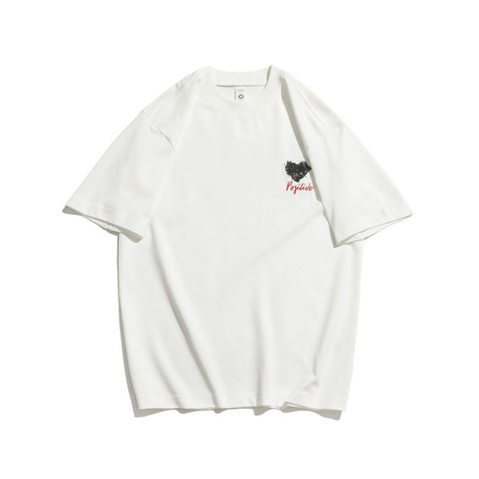 Harajuku Style Loose Fit Printed Round Neck T-Shirt