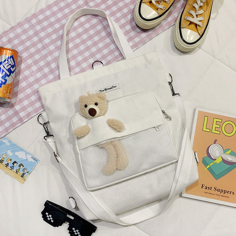 Bear Doll Multi-Purpose Canvas Bag – Harajuku Style