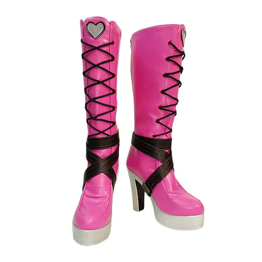 Customized Pink Cosplay Boots