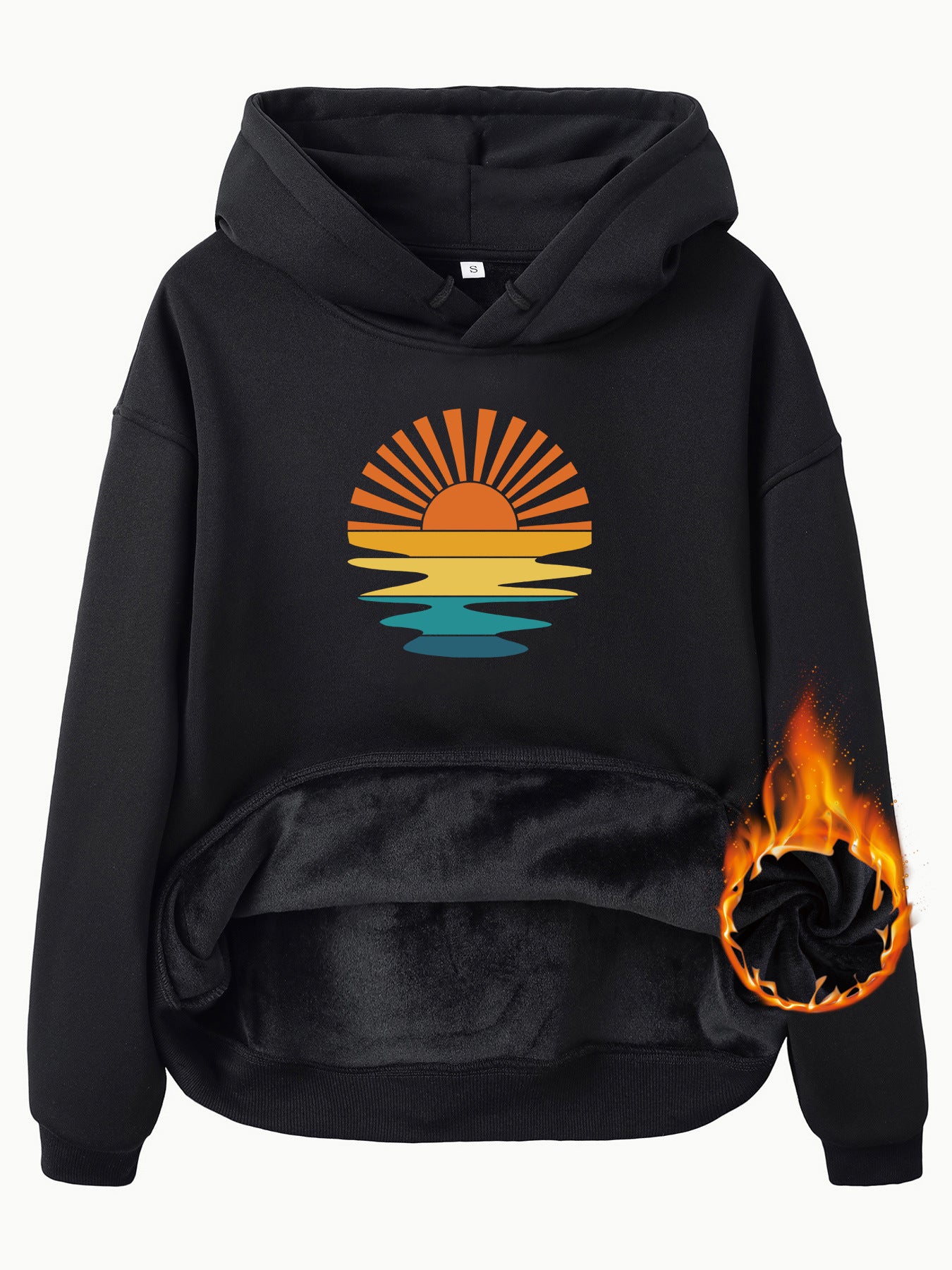 Sunrise Printed Hooded Sweatshirt