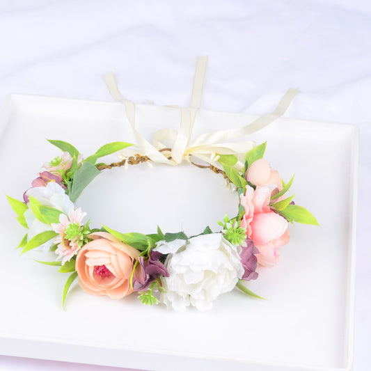 Girl's Flower Wreath Headband