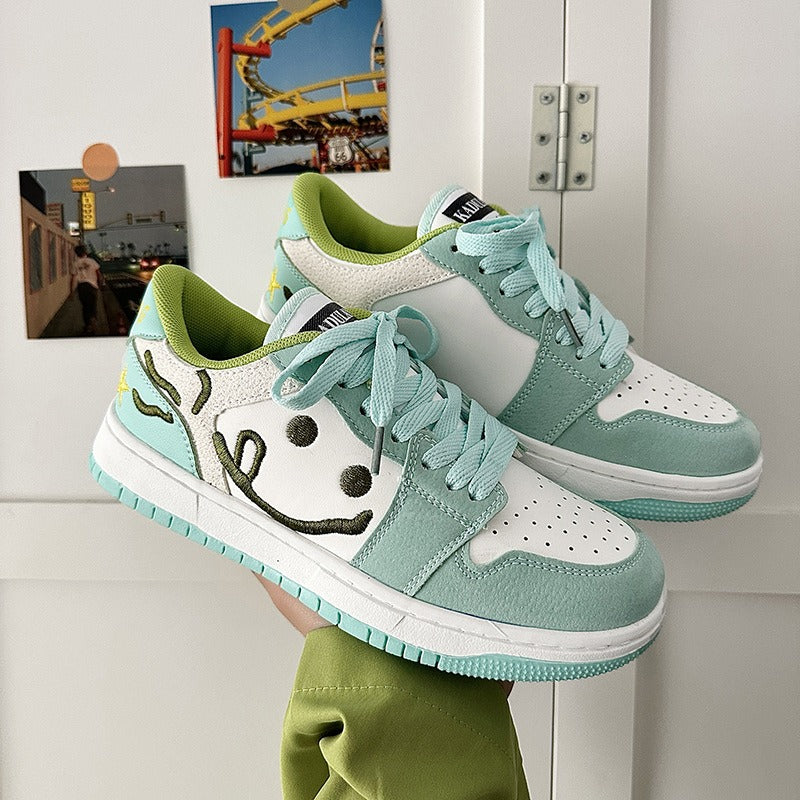 Mint Green Skate Shoes - Harajuku Style Casual Footwear