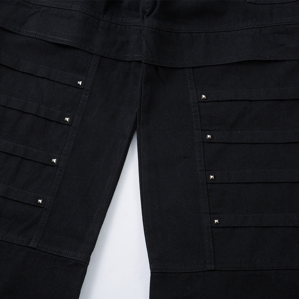 Harajuku Inspired Dark Street Style Wide Leg Denim Trousers
