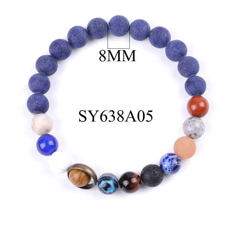 Starry Sky Galaxy Bracelet - Volcanic Stone & Lapis Lazuli