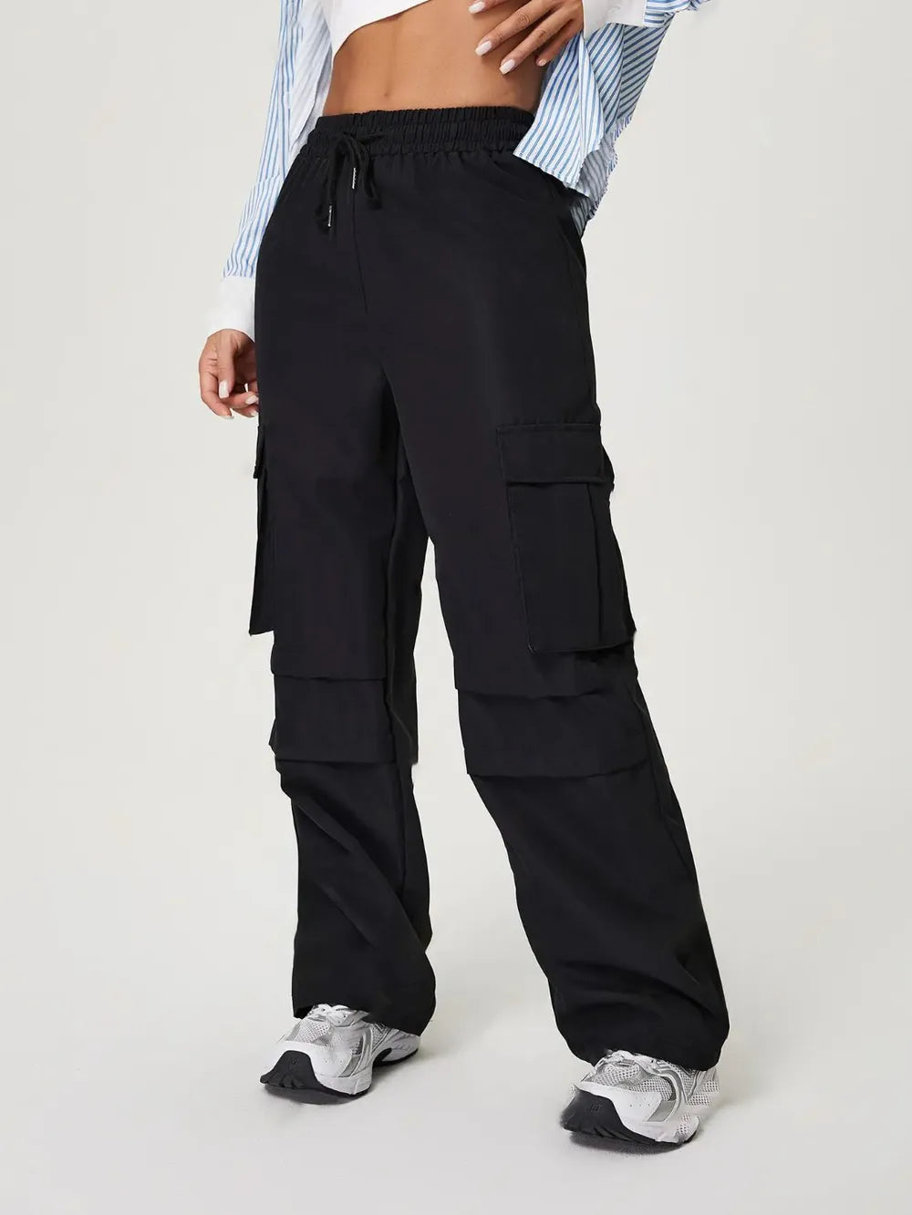 Harajuku Style Drawstring Wide Leg Pants