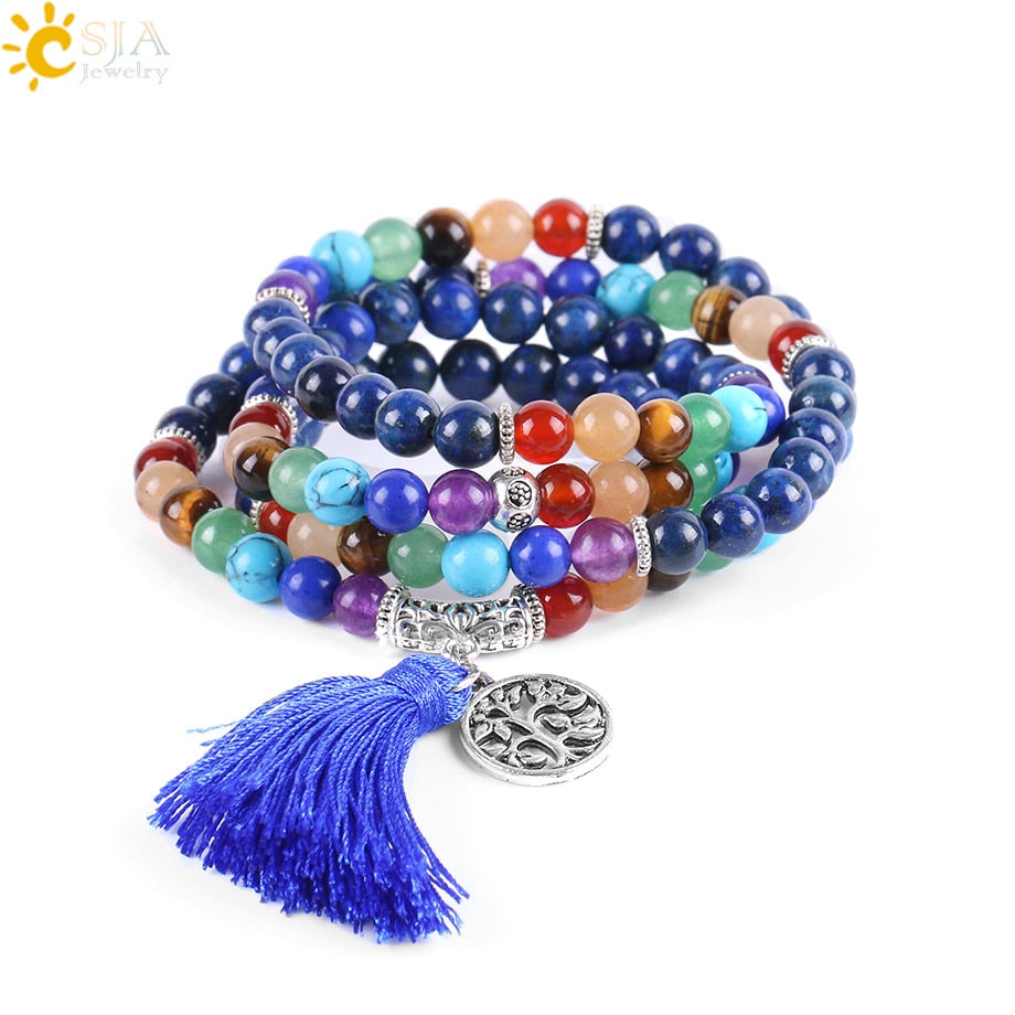 7 Chakra Multilayer Charm Bracelet - Reiki Healing & Meditation