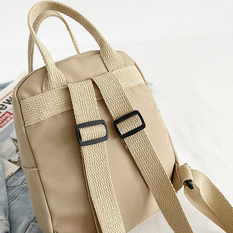 Trendy Mini Backpack for Girls - Korean Style Canvas Bag
