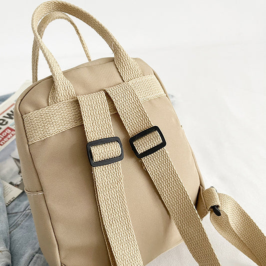 Trendy Mini Backpack for Girls - Korean Style Canvas Bag