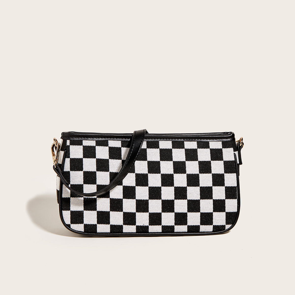 Harajuku Style Black and White Checkerboard Bag