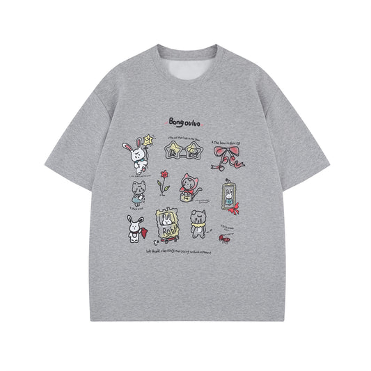 Playful Cat Short Sleeve T-Shirt for Men