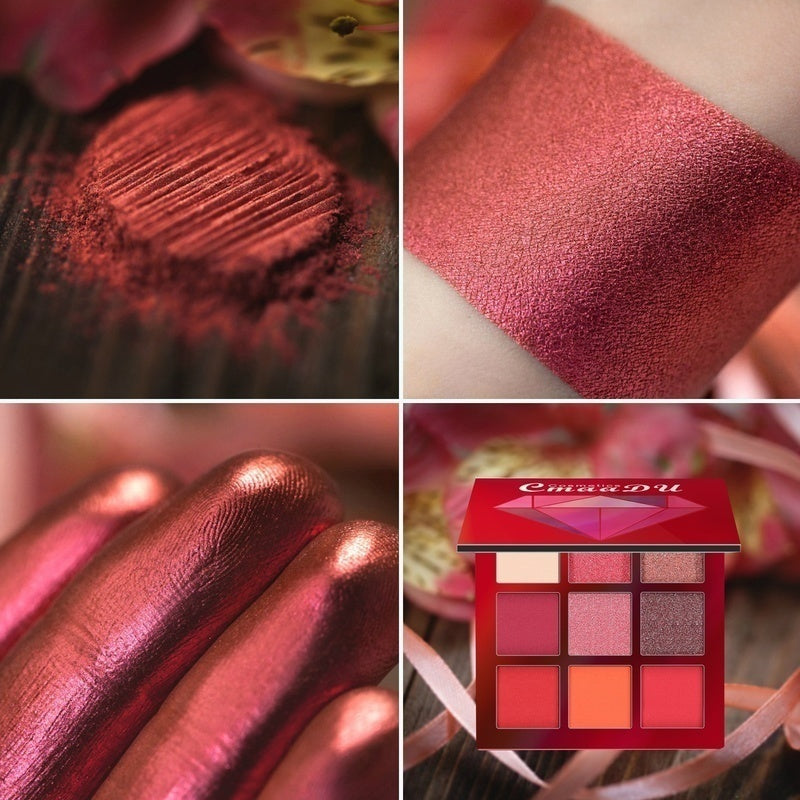 9 Color Diamond Bright Eye Shadow Palette - Matte & Shimmer