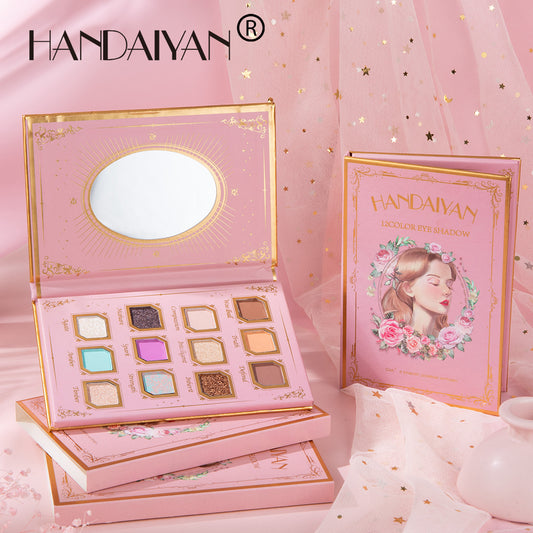 12 Color Harajuku Style Eye Shadow Palette with Mirror