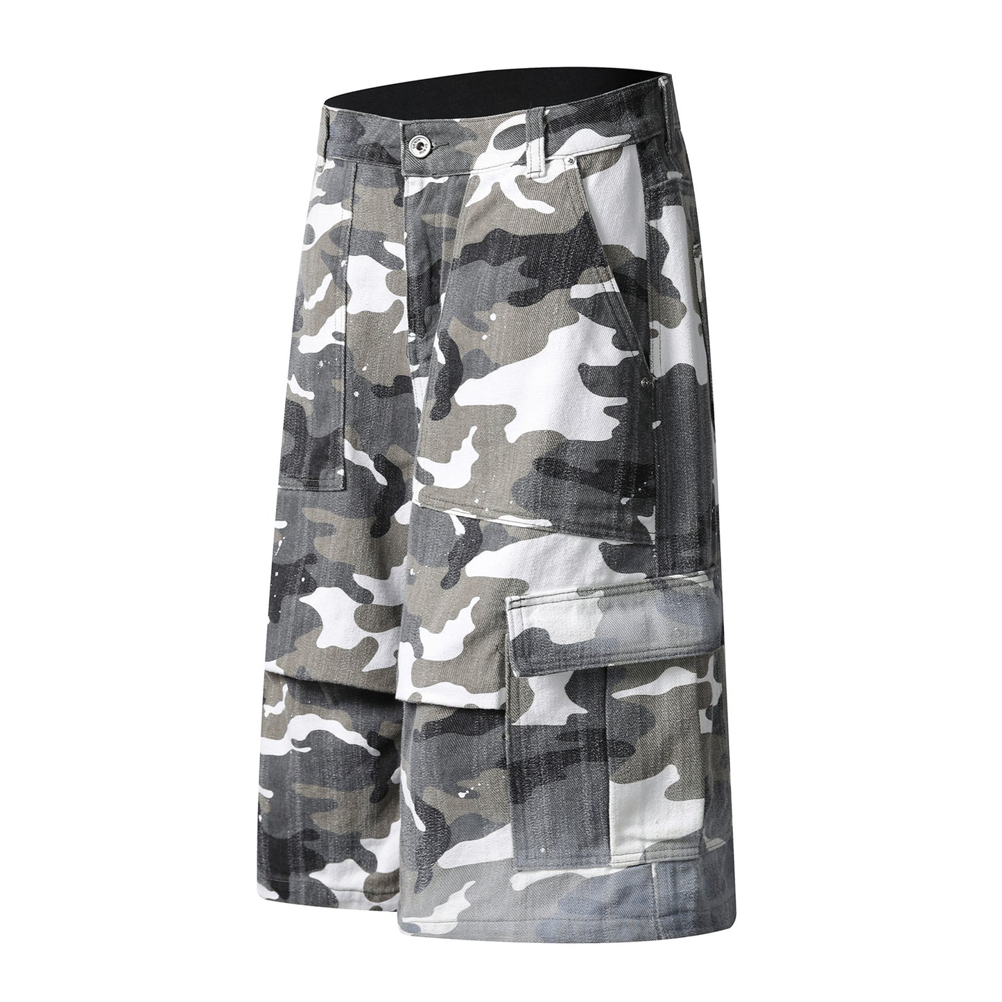 Multi-Pocket Camouflage Work Shorts