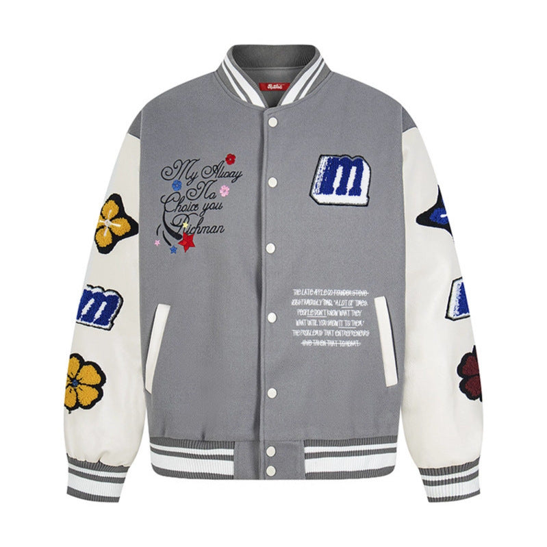 Color-Blocking Varsity Jacket