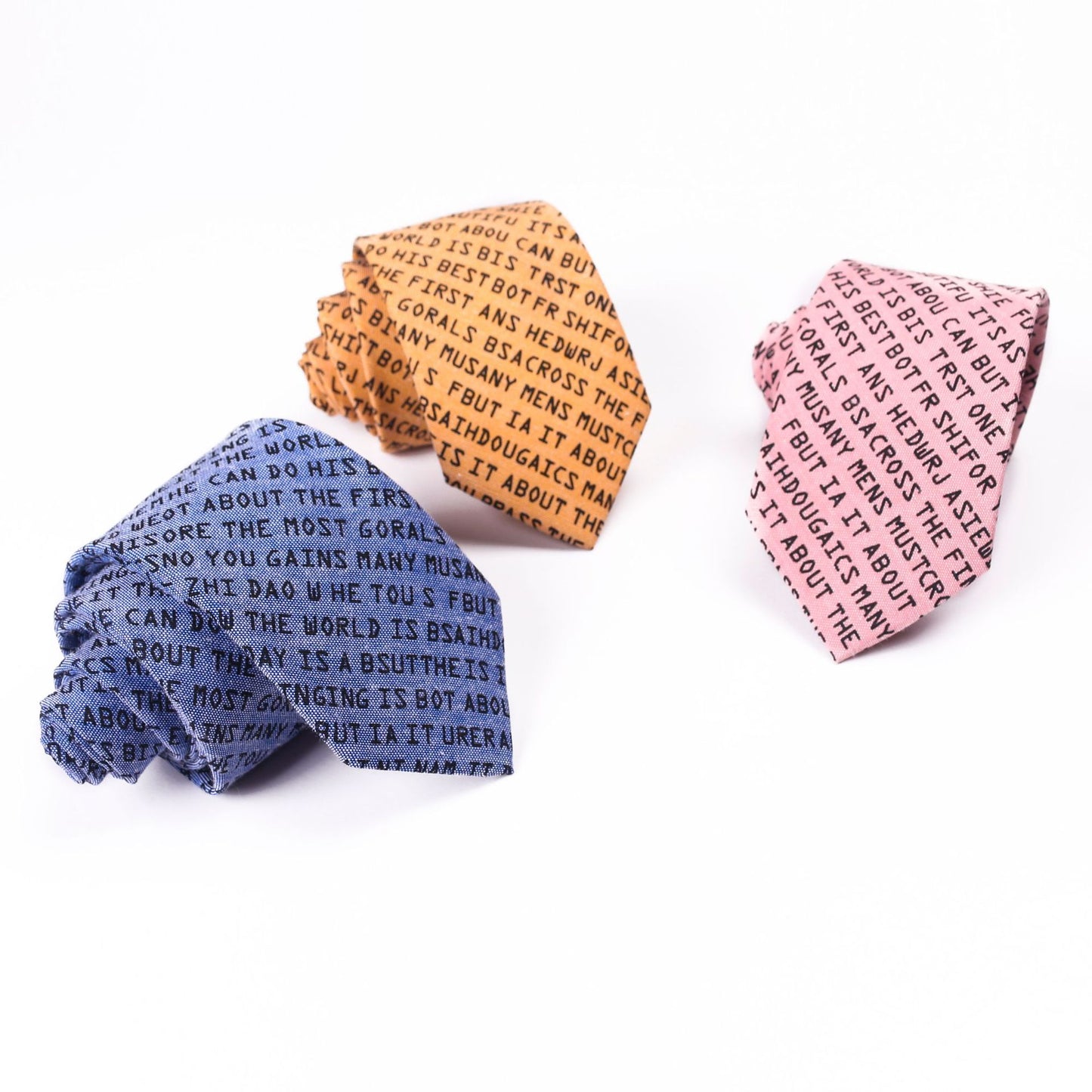 English Letter Casual Printed Tie