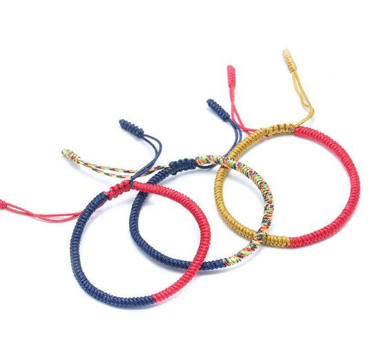 10pcs Multi Color Tibetan Buddhist Good Luck Charm Bracelets