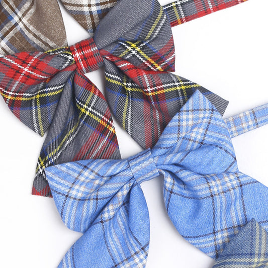 Cotton JK Bow Tie Skirt with Plaid Ornaments