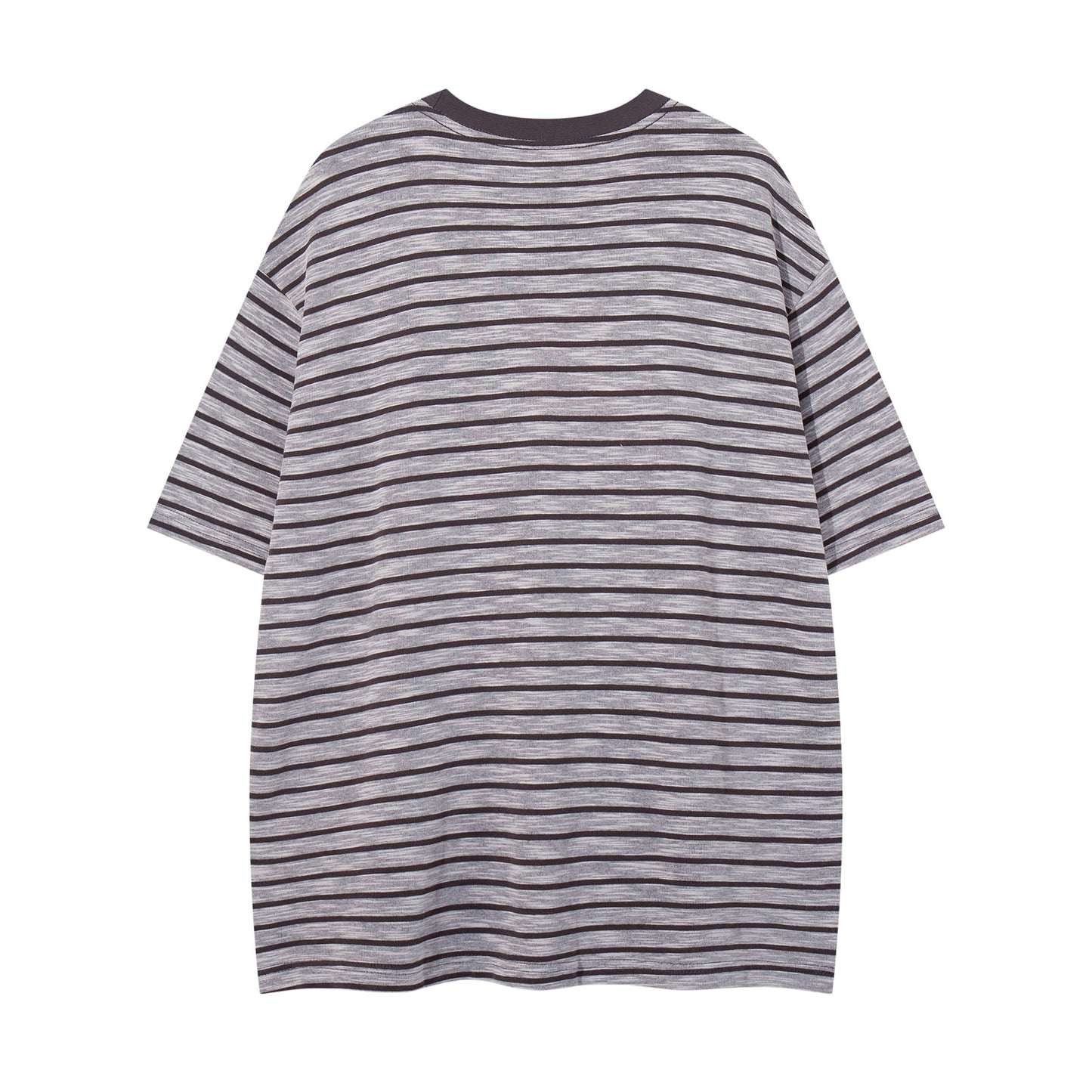 Stripe Letter Print Crew Neck T-Shirt
