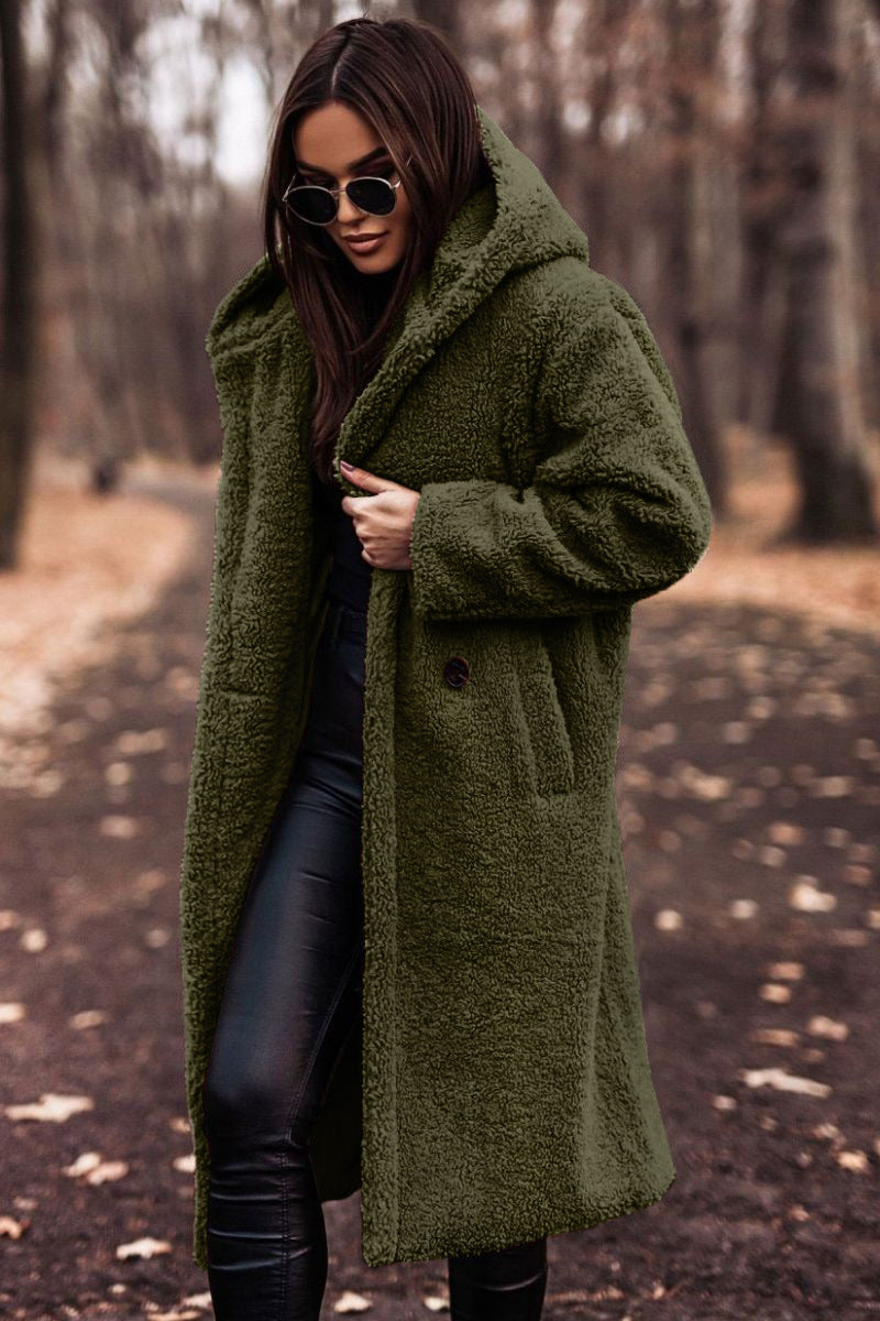 Harajuku Style Long Sleeve Woolen Women's Coat