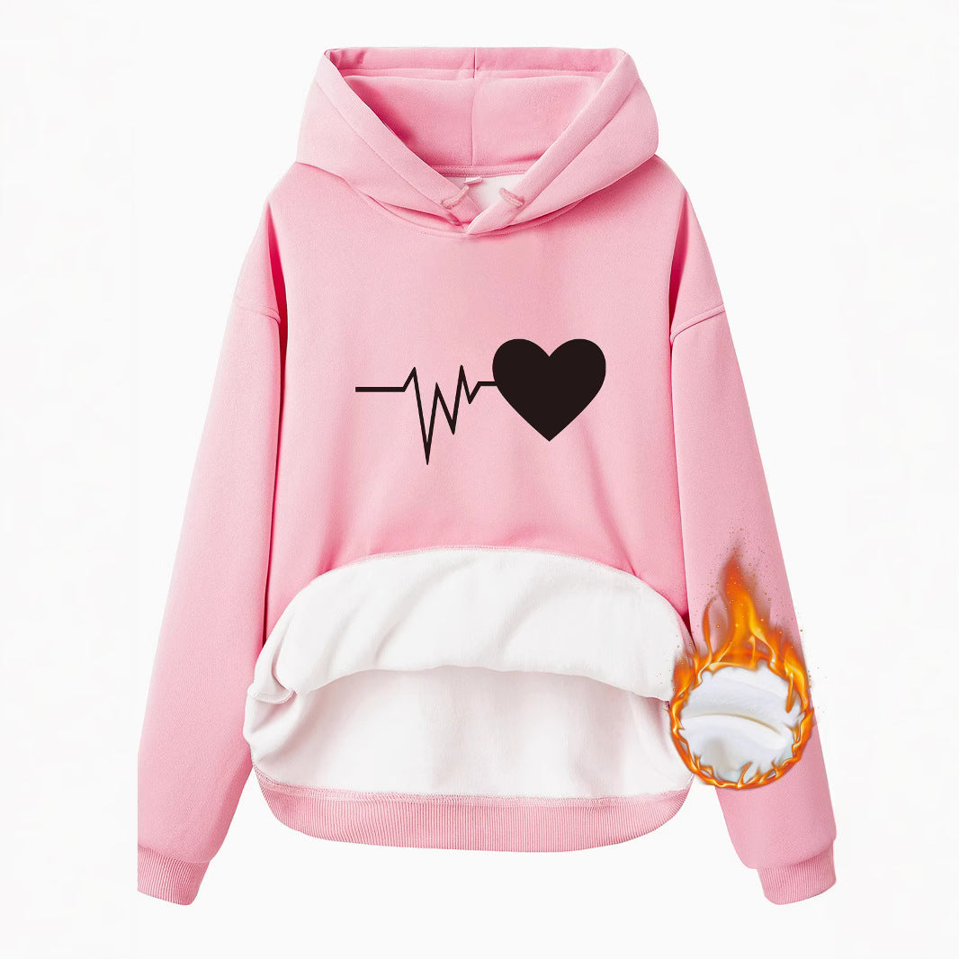 Thick Textured Heart-Shaped Love Print