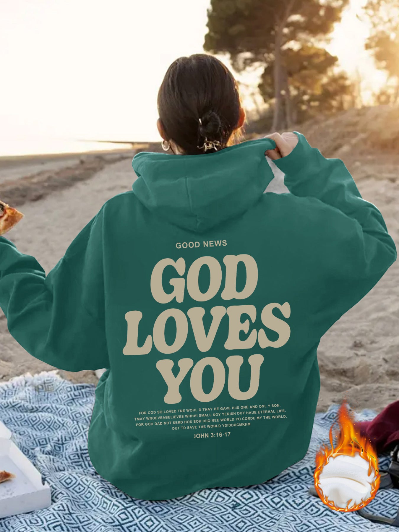 Hooded Long Sleeve Fleece Hoodie with Kangaroo Pocket