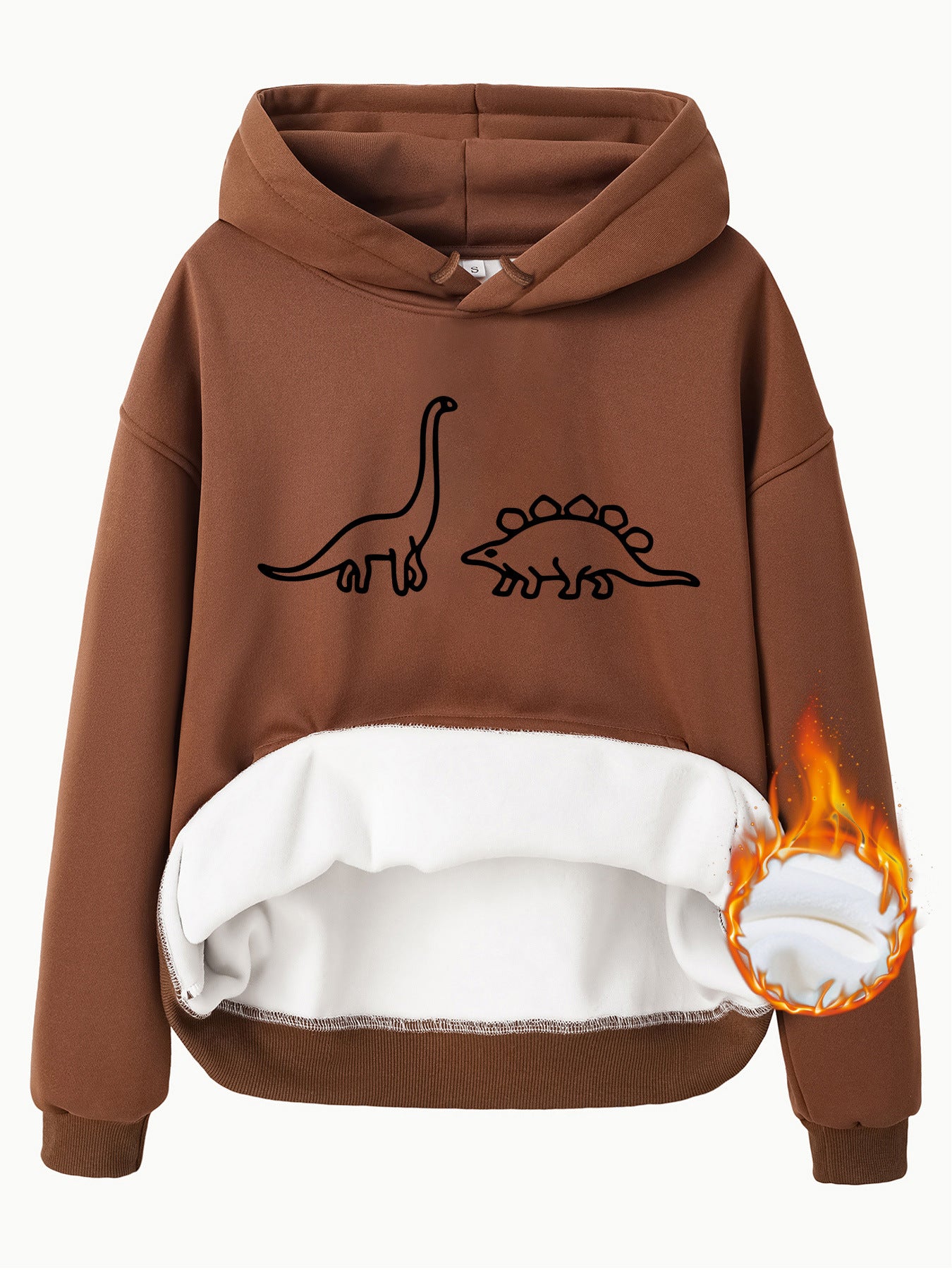 Cartoon Dinosaur Hooded Sweatshirt