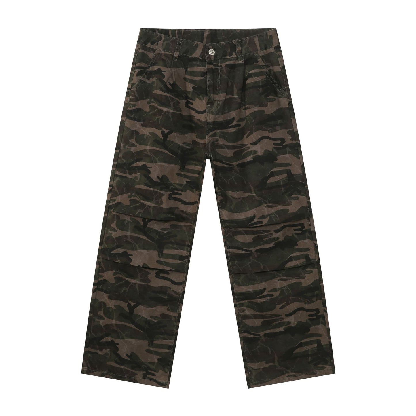 Harajuku Style American Retro Camouflage Work Pants