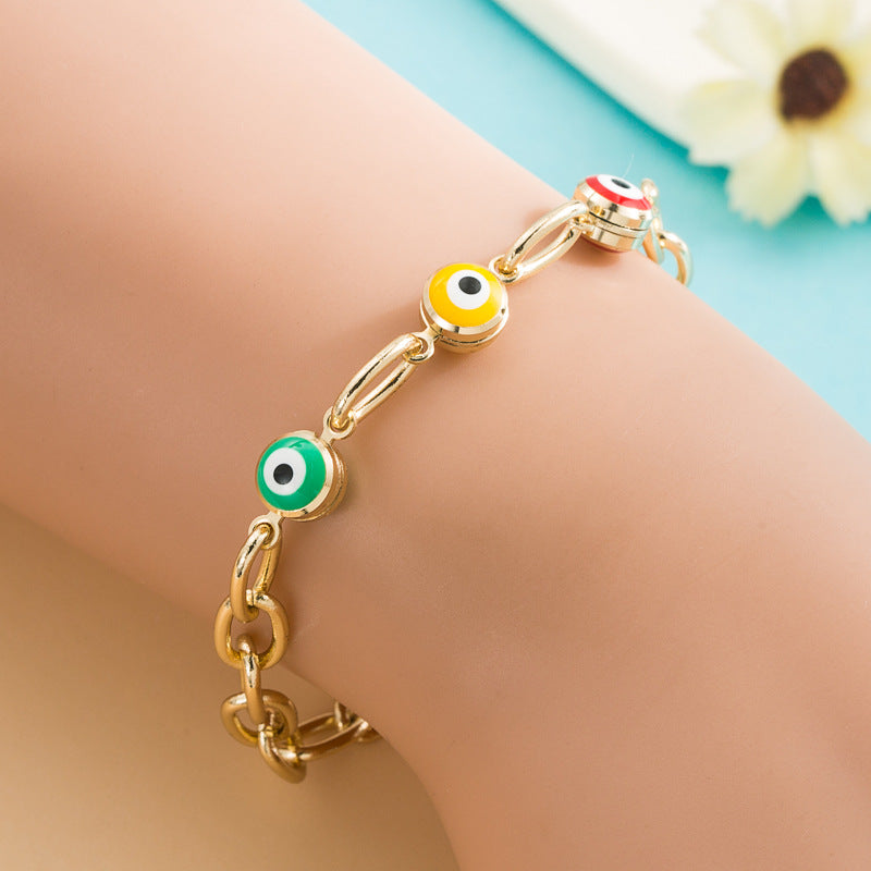 Playful Devil Eye Bracelet - Harajuku Street Fashion