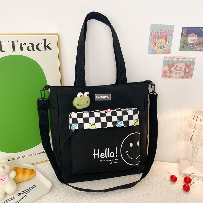Korean Cartoon Large-Capacity Canvas Shoulder Bag