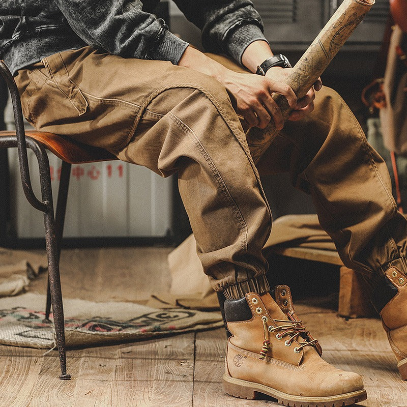 Harajuku Style Men's Heavyweight Retro Work Pants