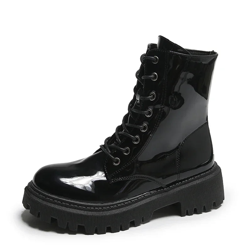 Harajuku Style Colorful Ankle Boots - Gothic Platform Punk