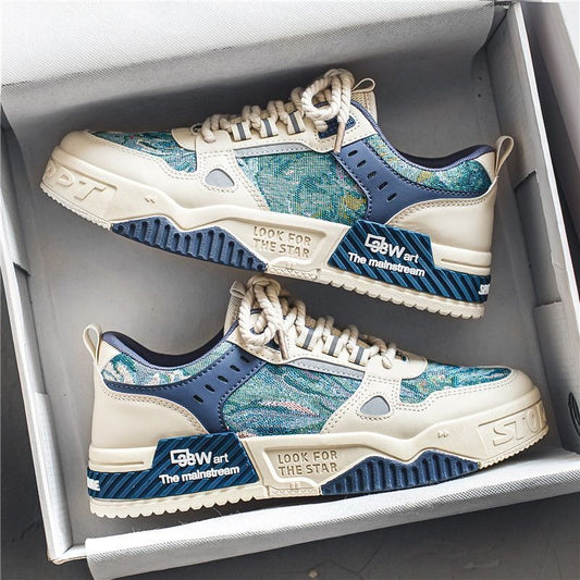 Men's Playful Breathable Canvas Shoes - Trendy Dad Sneakers