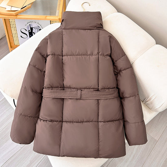 Harajuku Style Winter Thick Stand Collar Parka for Women