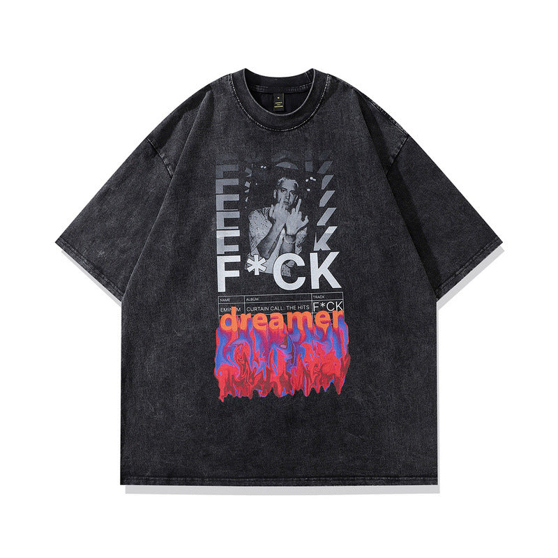 Vintage Oversize Printed T-Shirt - Harajuku Style