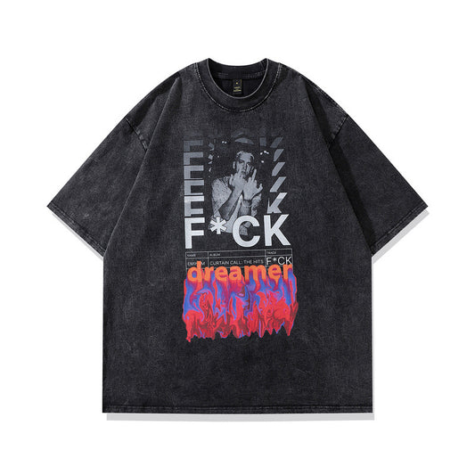 Vintage Oversize Printed T-Shirt - Harajuku Style