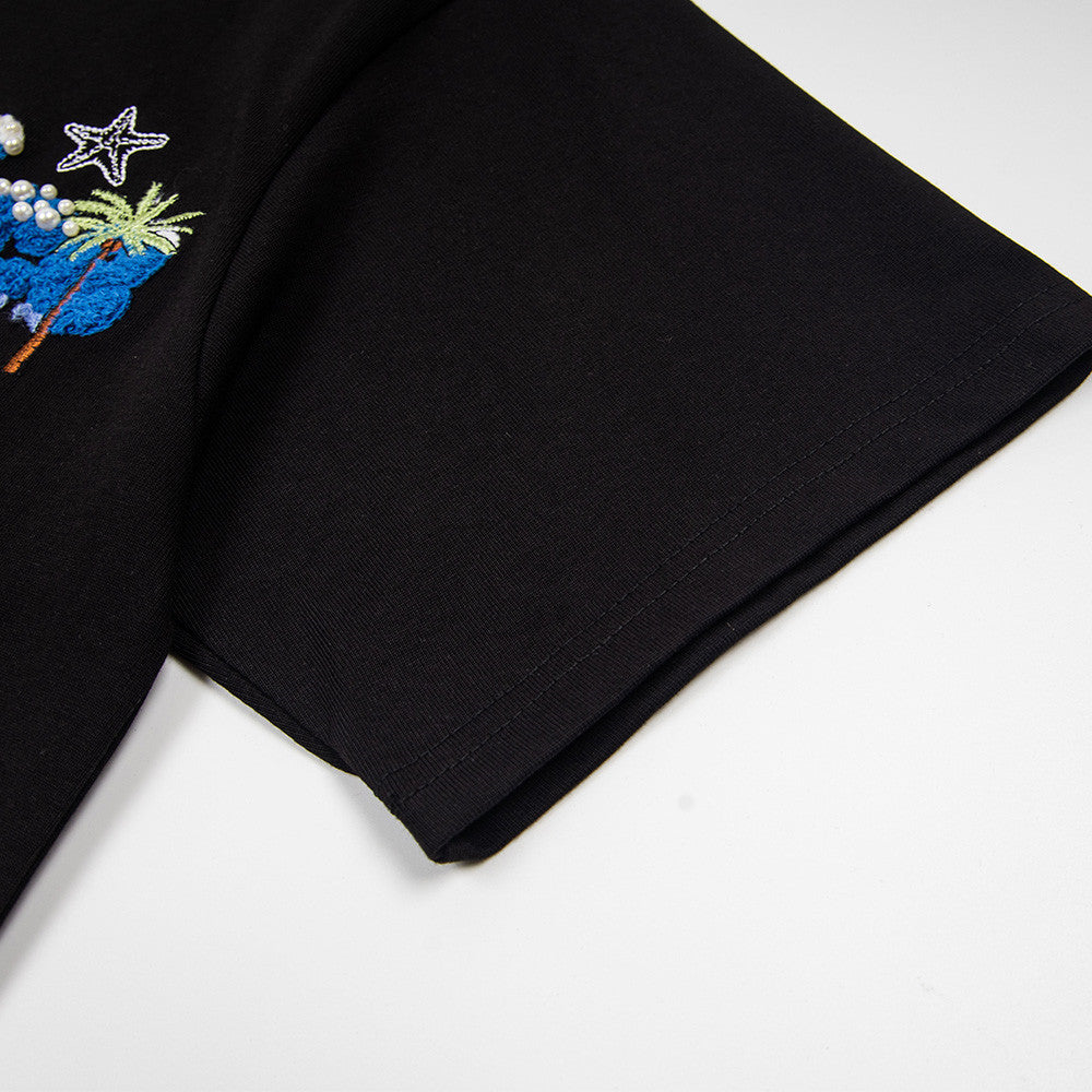 Letter Short-Sleeved T-Shirt — Harajuku Street Style Cotton Tee