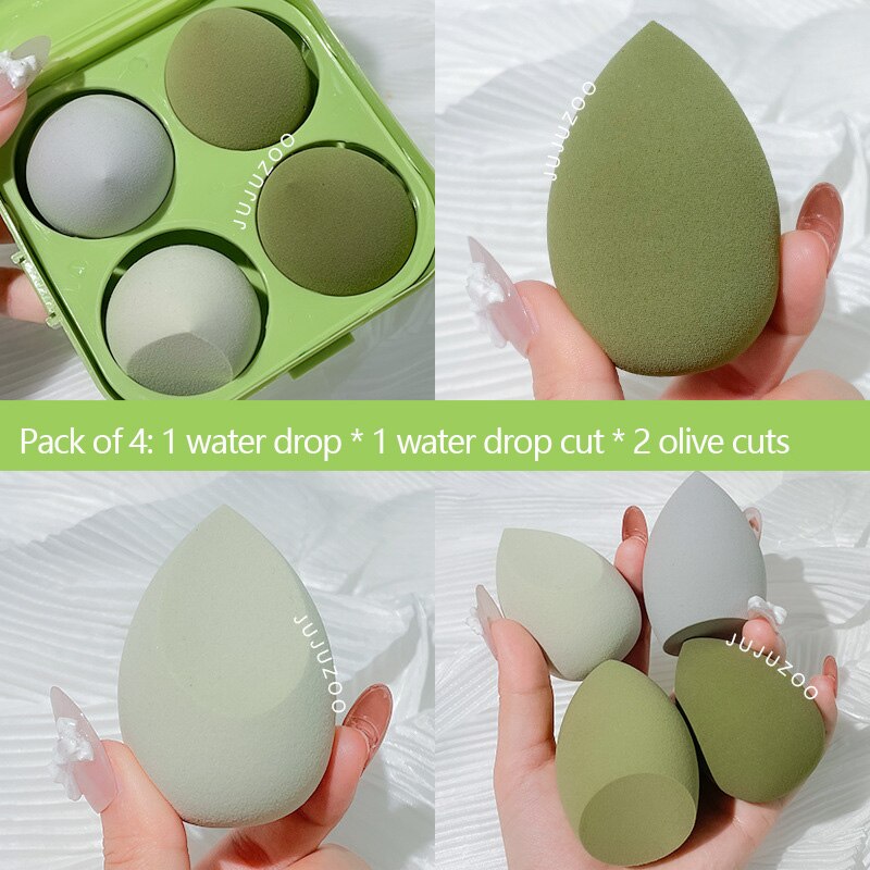 4PCS Water Drop Beauty Makeup Sponges - Blending Puffs