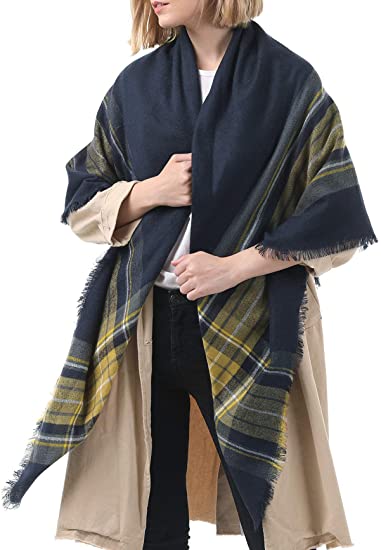 Harajuku Style Red & Black Plaid Scarf for Women