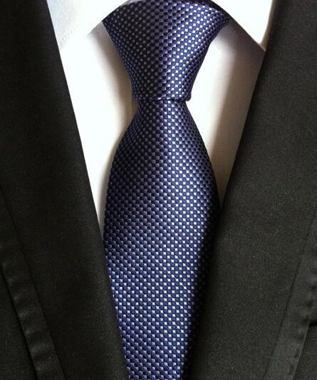 Classic Yellow & Navy Blue Striped Silk Tie