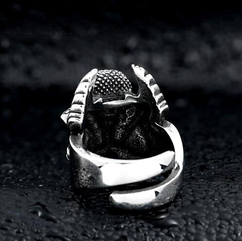 Retro Snake Biker Ring - Steel Soldier Style