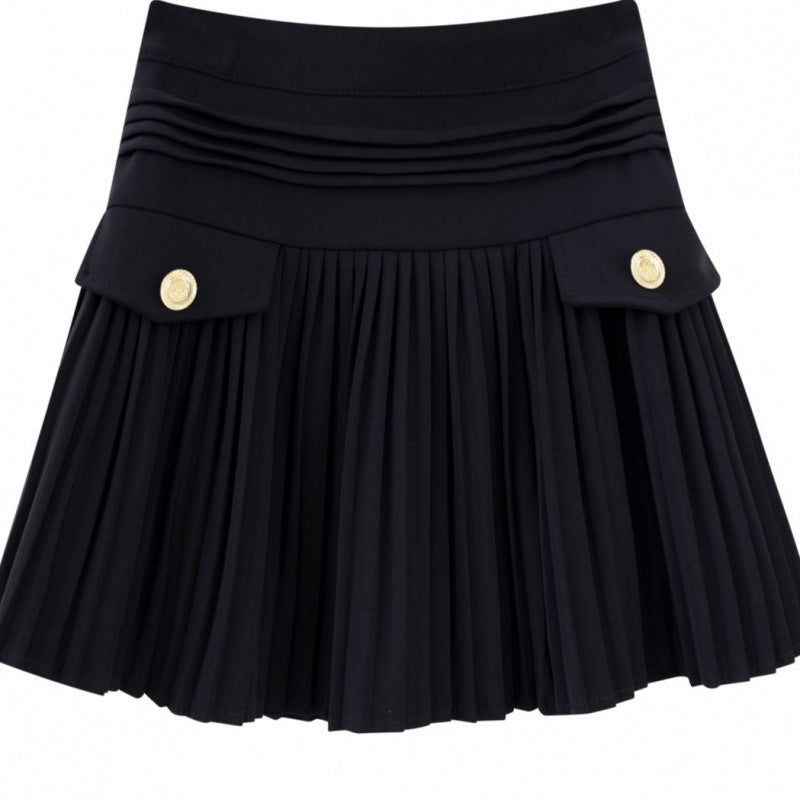 Harajuku Style Pleated A-Line Skirt for Women