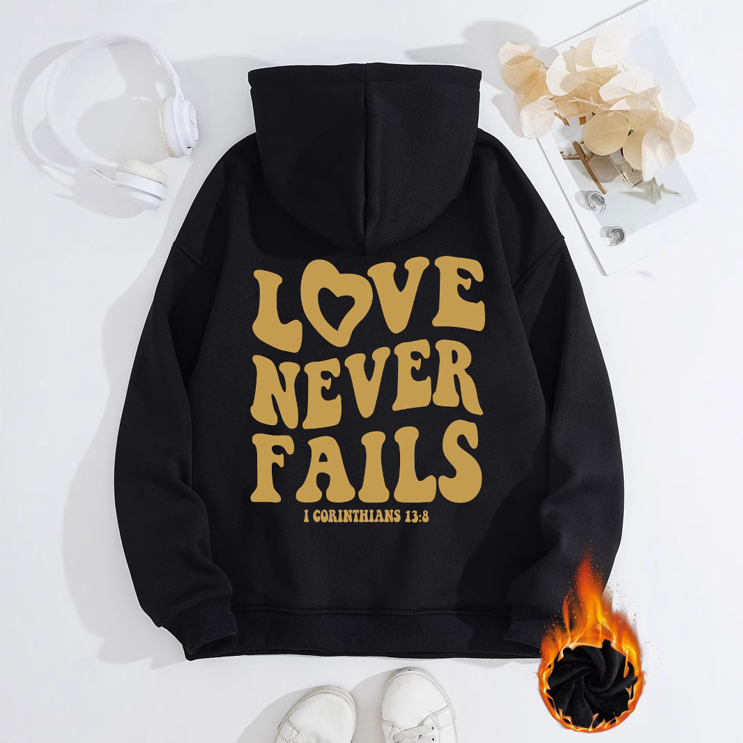 Hooded Long Sleeve Fleece Hoodie with Kangaroo Pocket