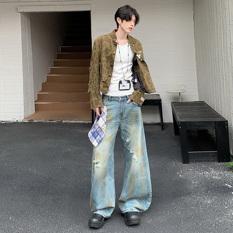 Playful Tie-Dye Loose Flared Slim Wide Leg Pants