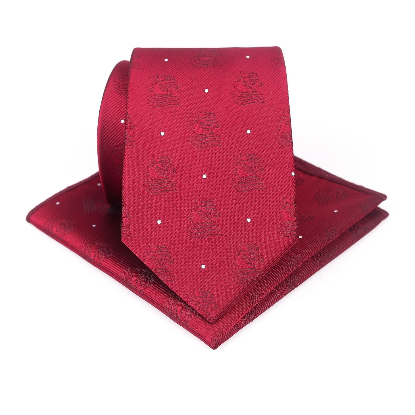 Men's Pineapple Dragonfly Pattern Jacquard Tie
