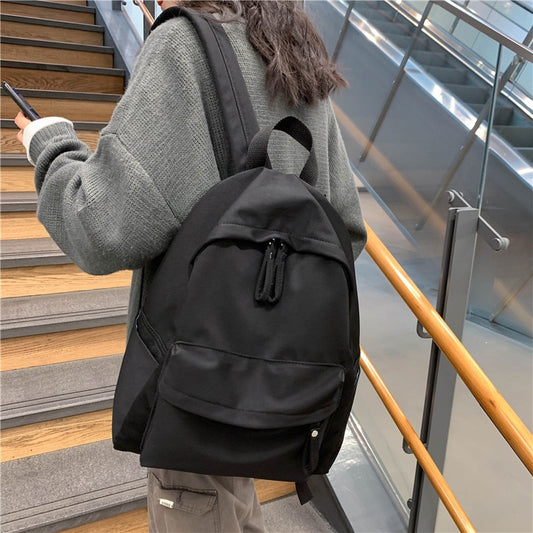 Harajuku Style Anti-Theft Canvas Backpack for Girls