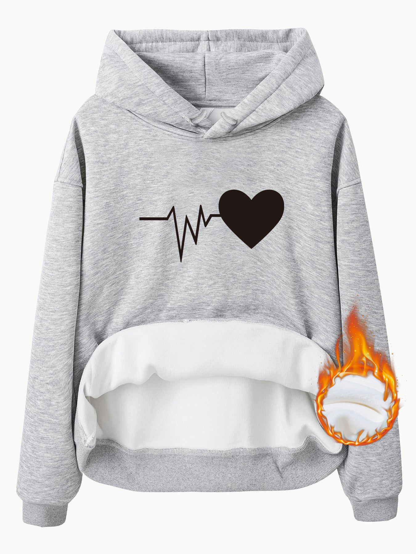 Thick Textured Heart-Shaped Love Print