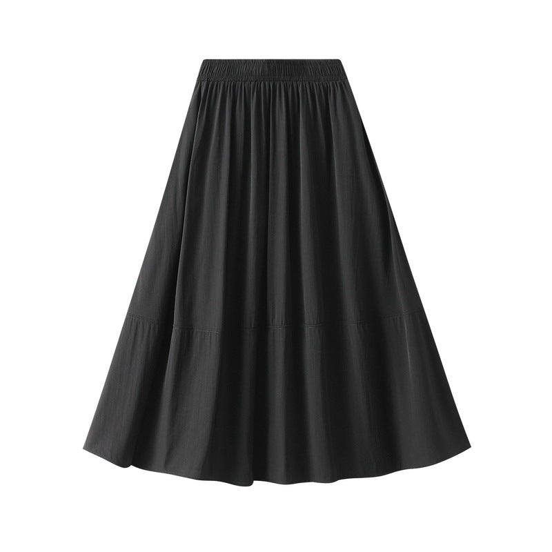 Gentle Silky Shiny Satin Fairy Skirt - A-Line Umbrella Style
