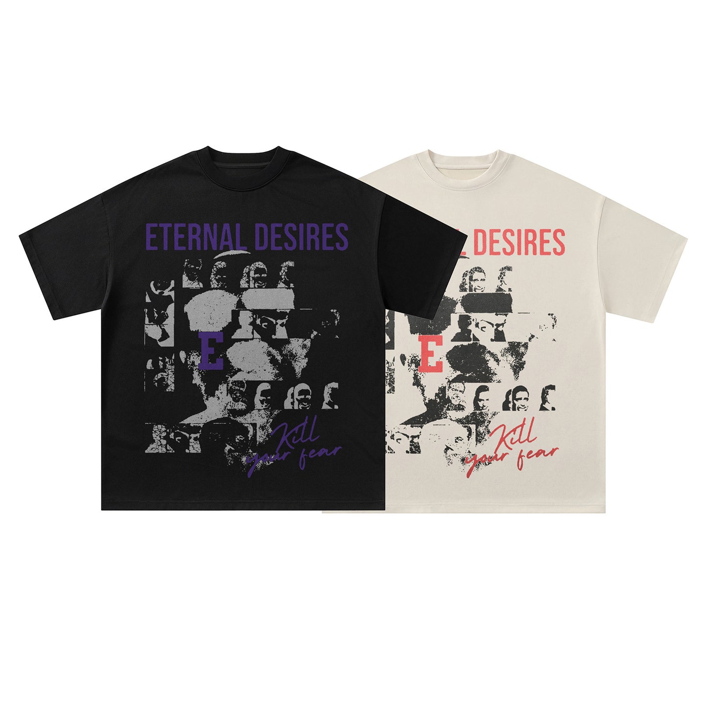 Casual Loose Fit Retro Portrait T-Shirt for Harajuku Style